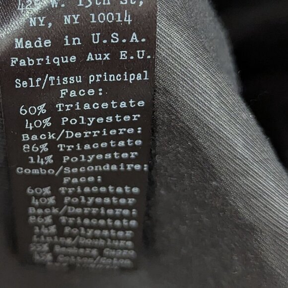 Rag & Bone Green Gables Dean Monogrammed Zip Front Satin Track Jacket Size 00 - Picture 13 of 14